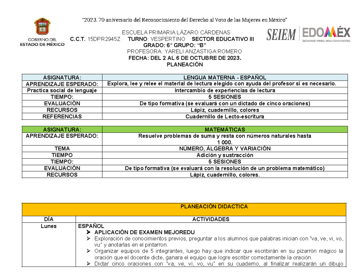 Guía práctica: Ejemplo de ruta de mejora educativa Guía práctica: Ejemplo de ruta de mejora educativa