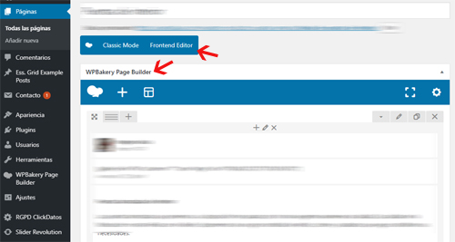 Solución a problemas de edición con Visual Composer